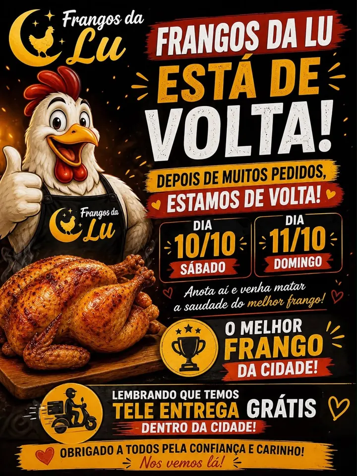 Frangos da Lu está de volta